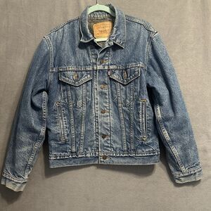 VTG 80s Levis Blanket Lined Type 3 Trucker Jacket Mens 36 Made in USA 70506 0316